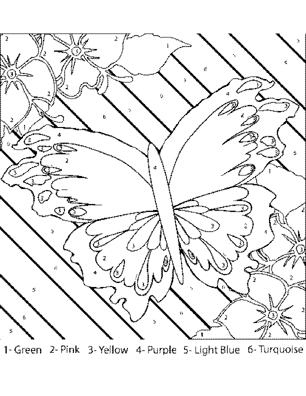 free color by number for adults
