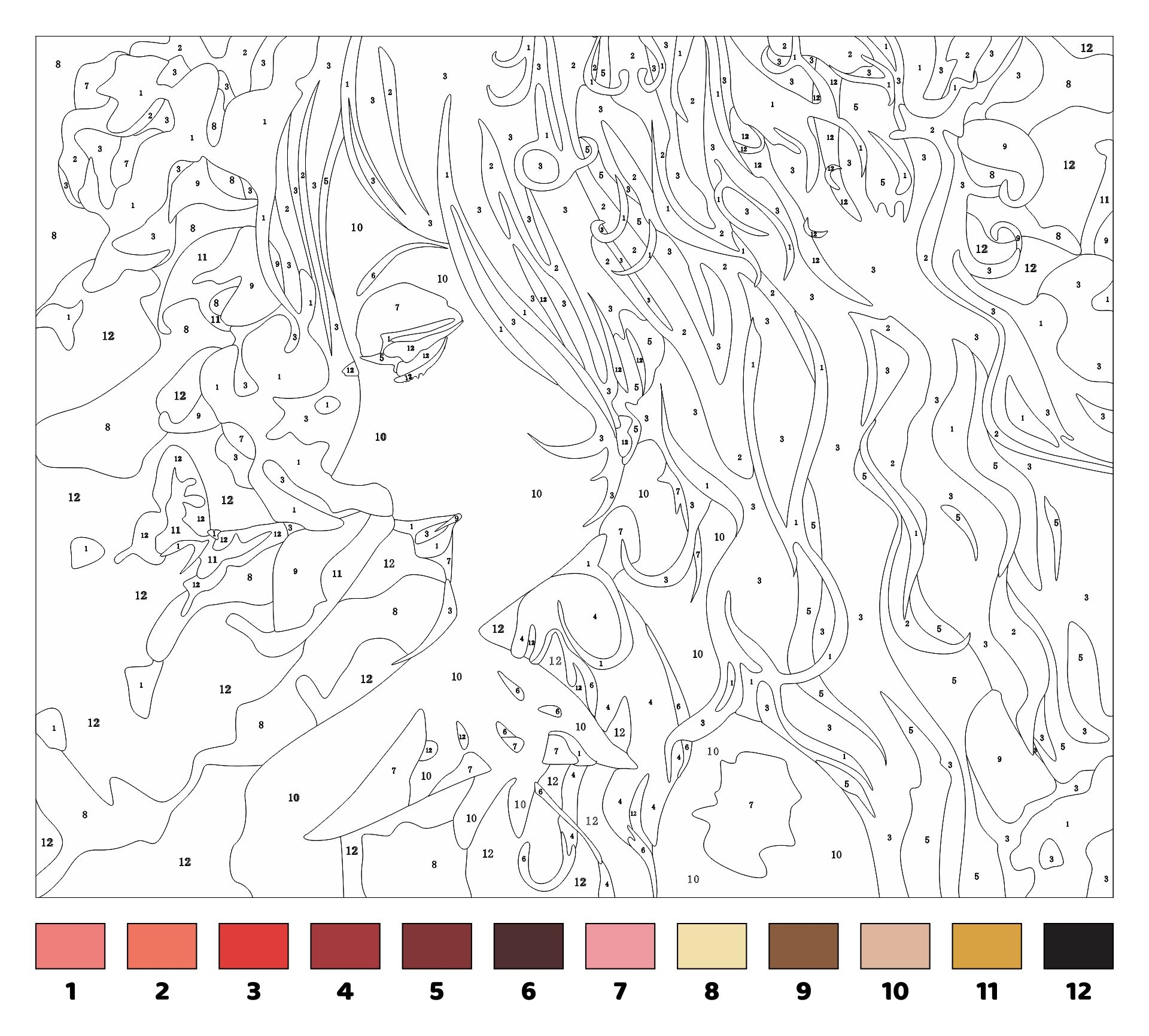 Printable Color By Number Sheets For Adults