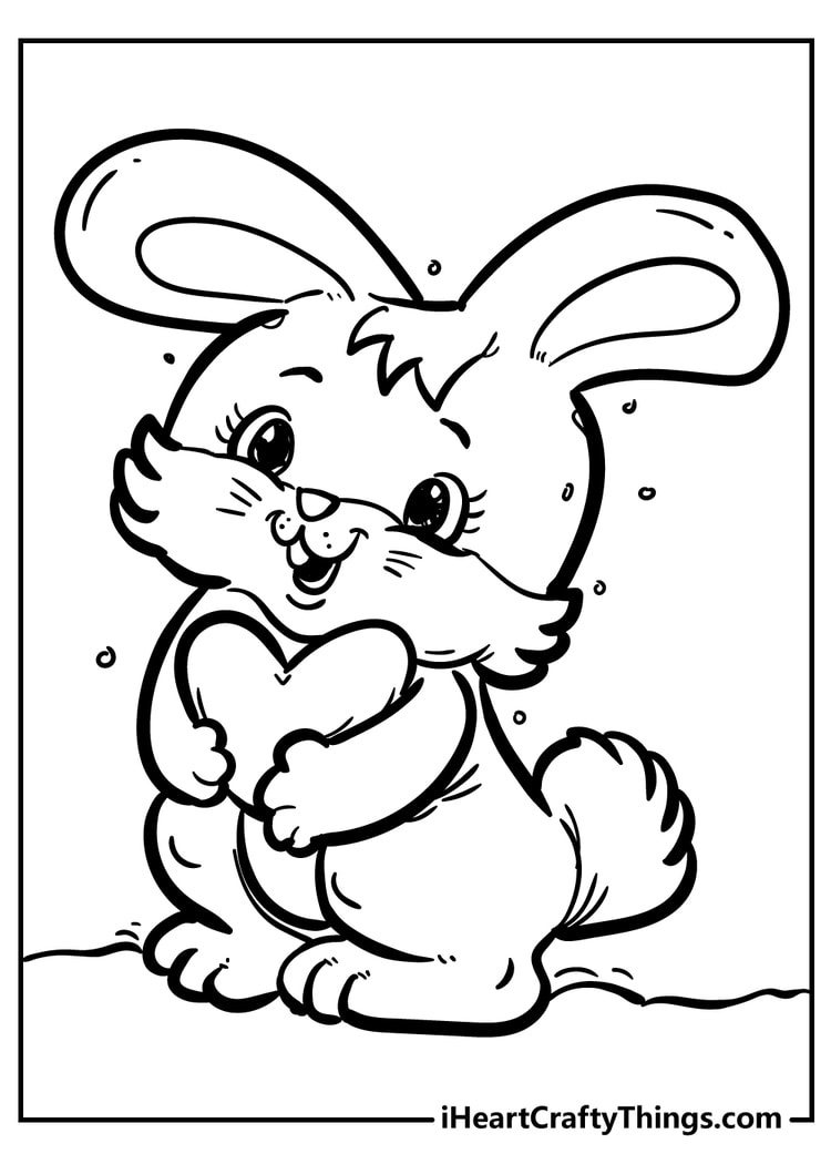 free printable bunny coloring page
