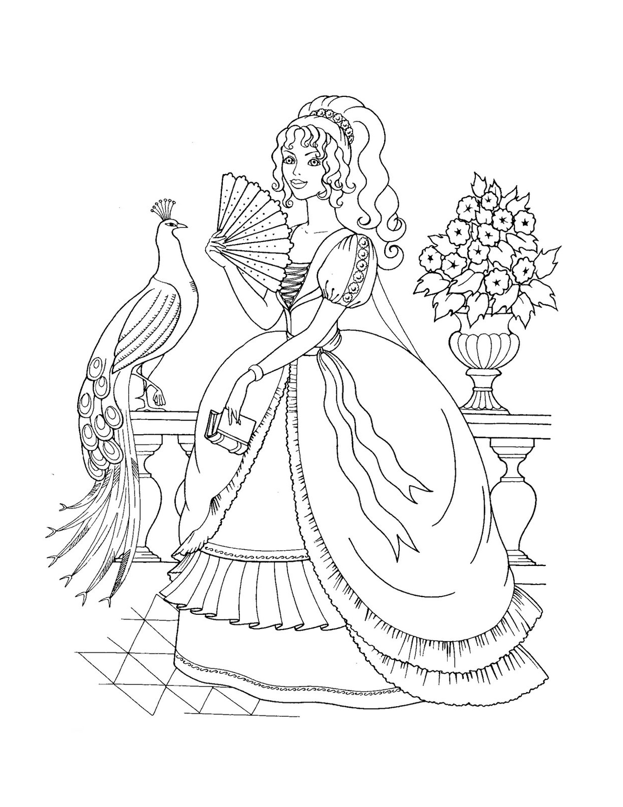 Printable Coloring Page Princess