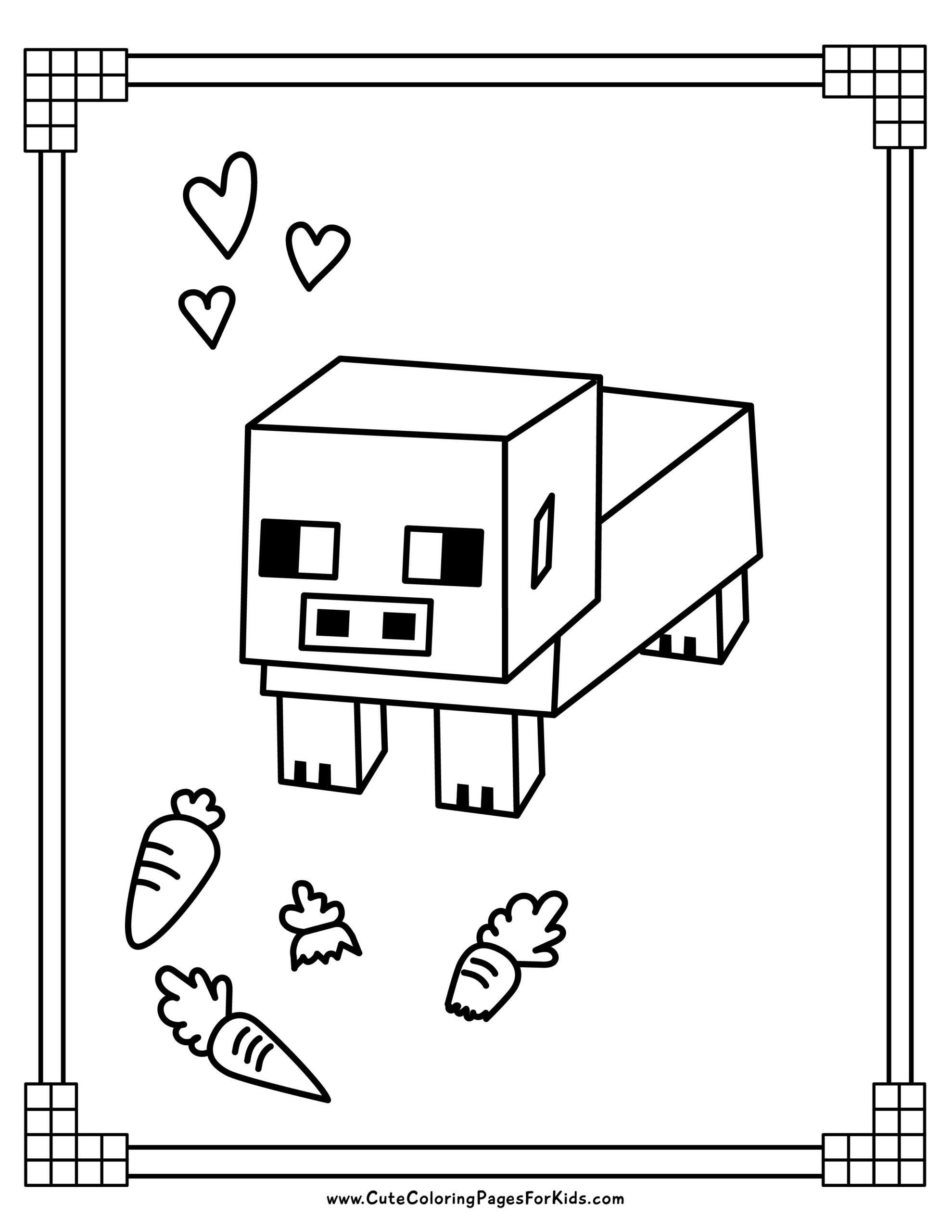 Minecraft free coloring pages printable