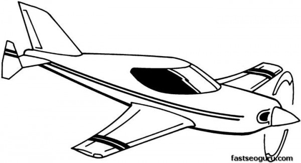 plane coloring pages printable