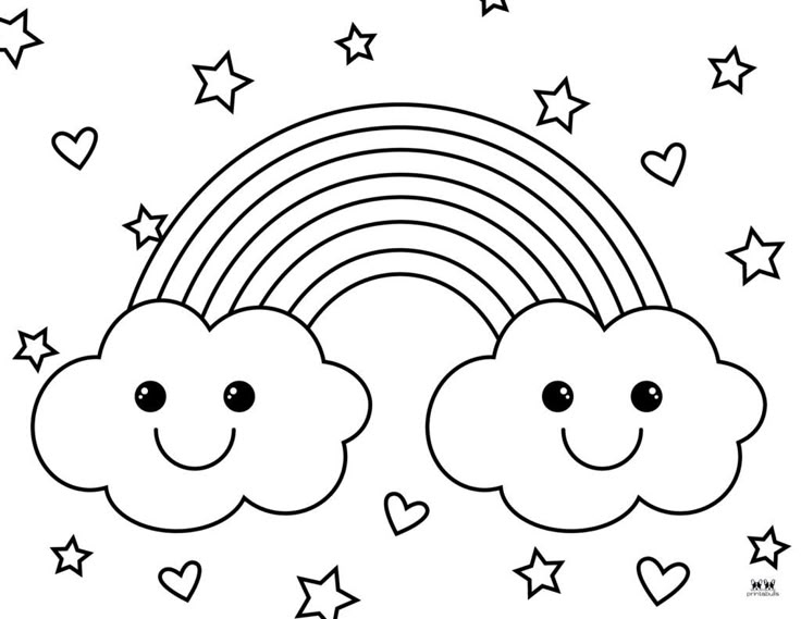 small printable rainbows
