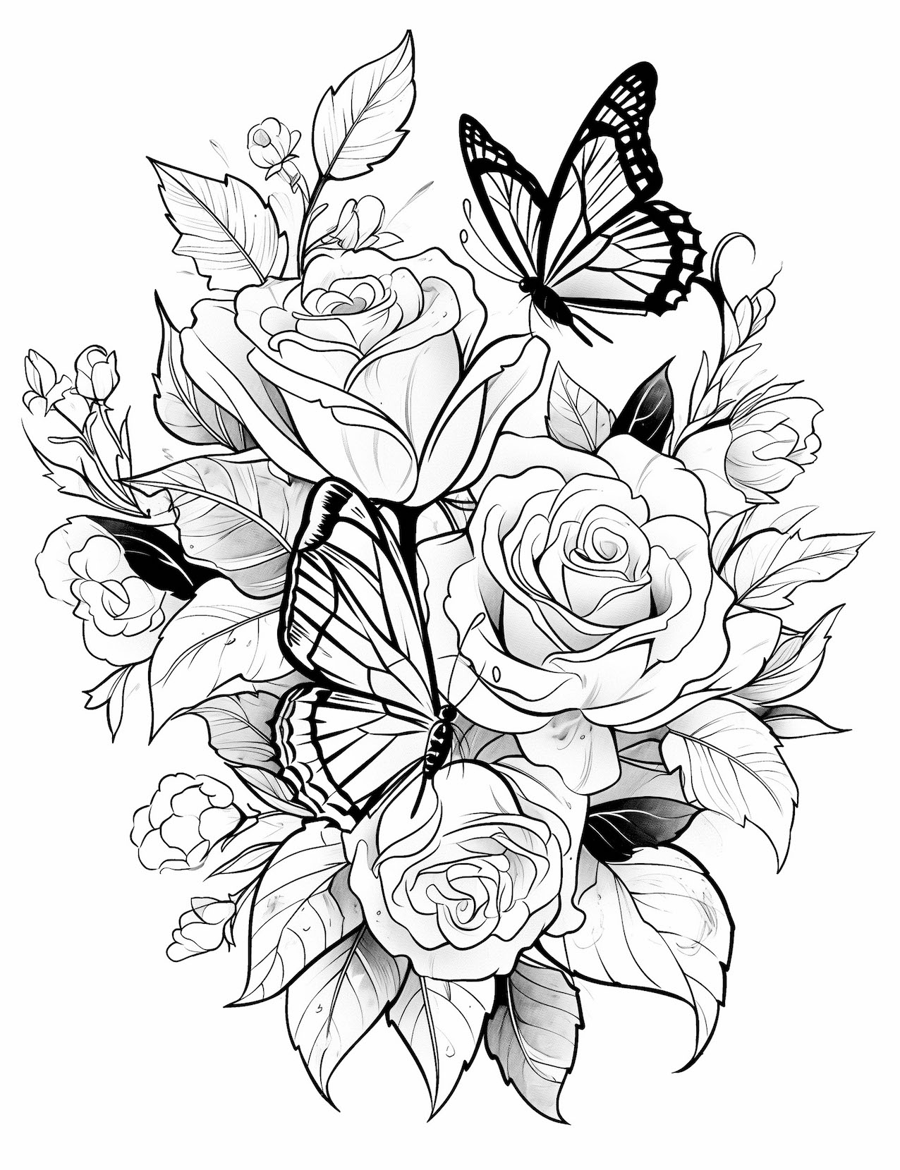 printable coloring sheets roses