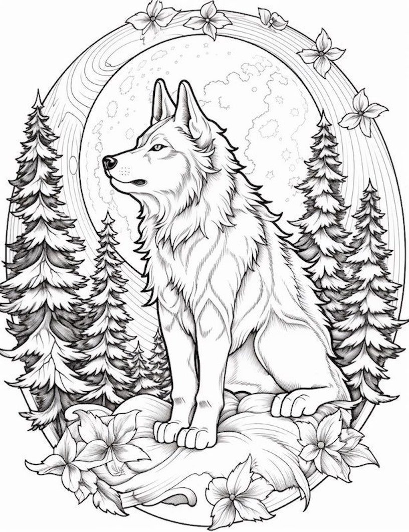 Printable Coloring Pages Of Wolves Coloring Pages Vrogue co