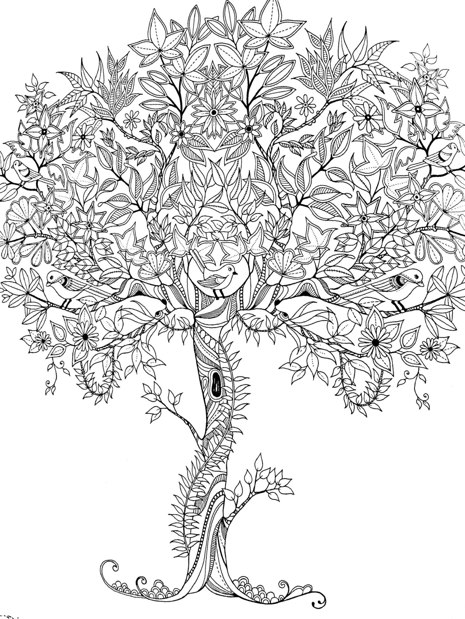 Printable Coloring Tree