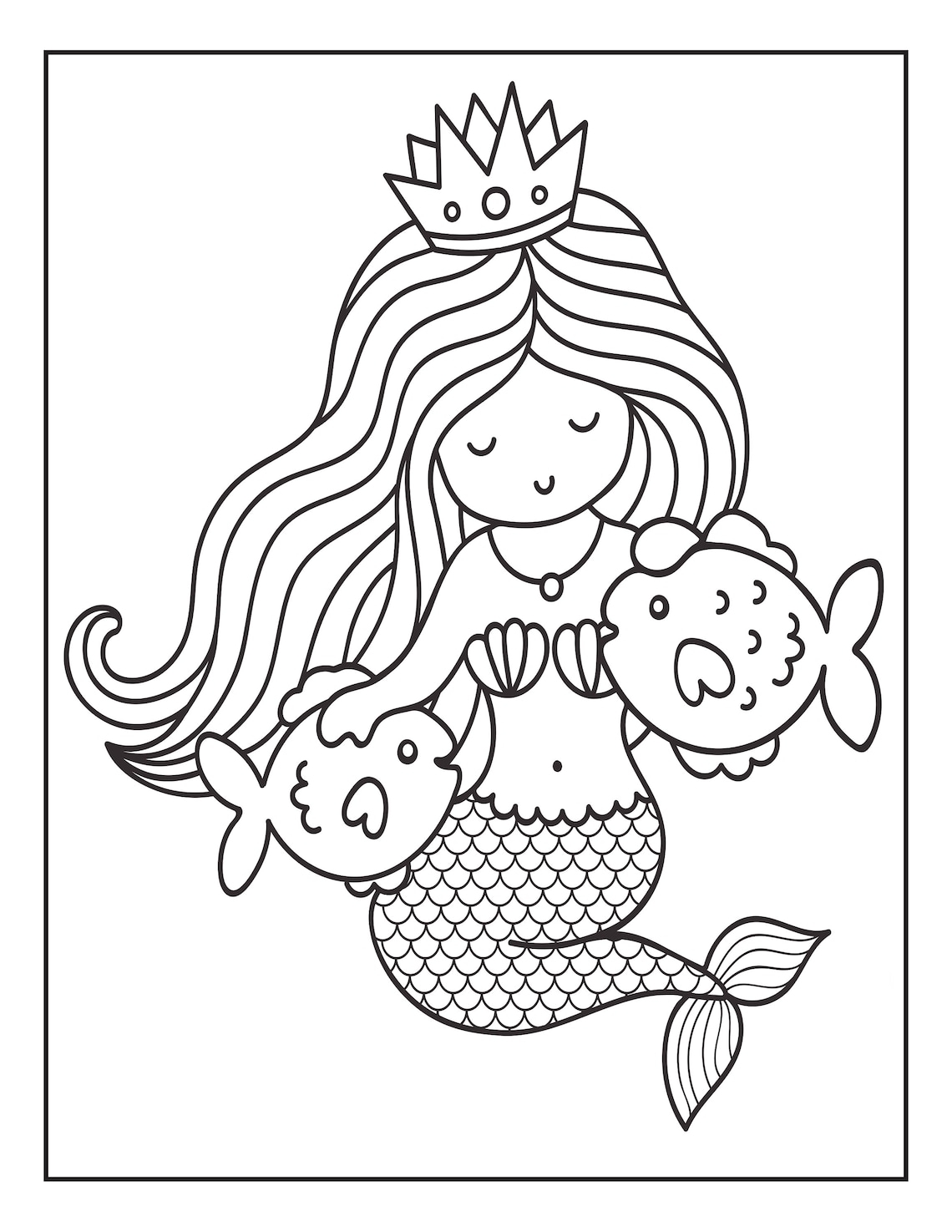 Printable Colouring Pictures Of Mermaids