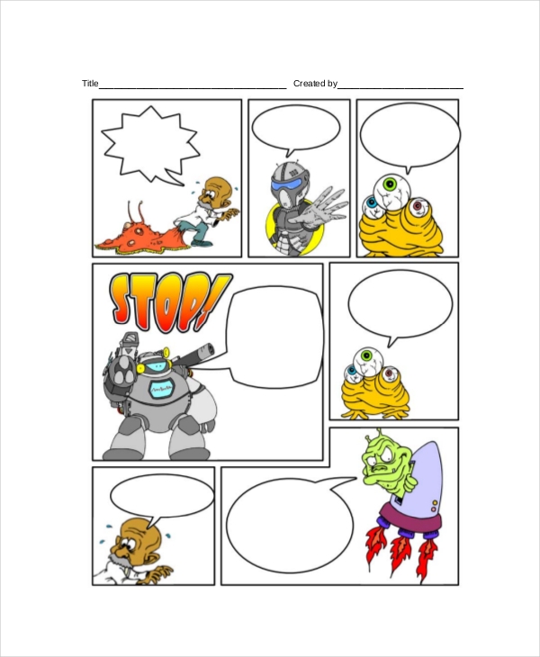 Printable Comic Strip Template With Characters Free Printable Templates