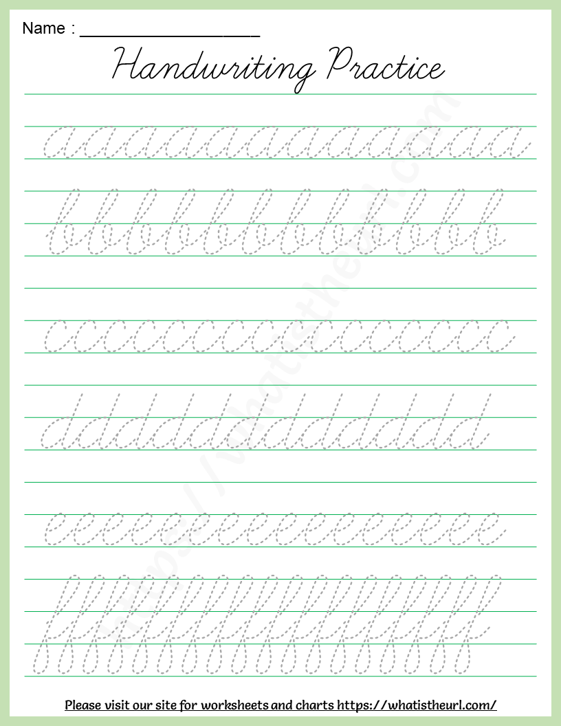 printable cursive practice sheets