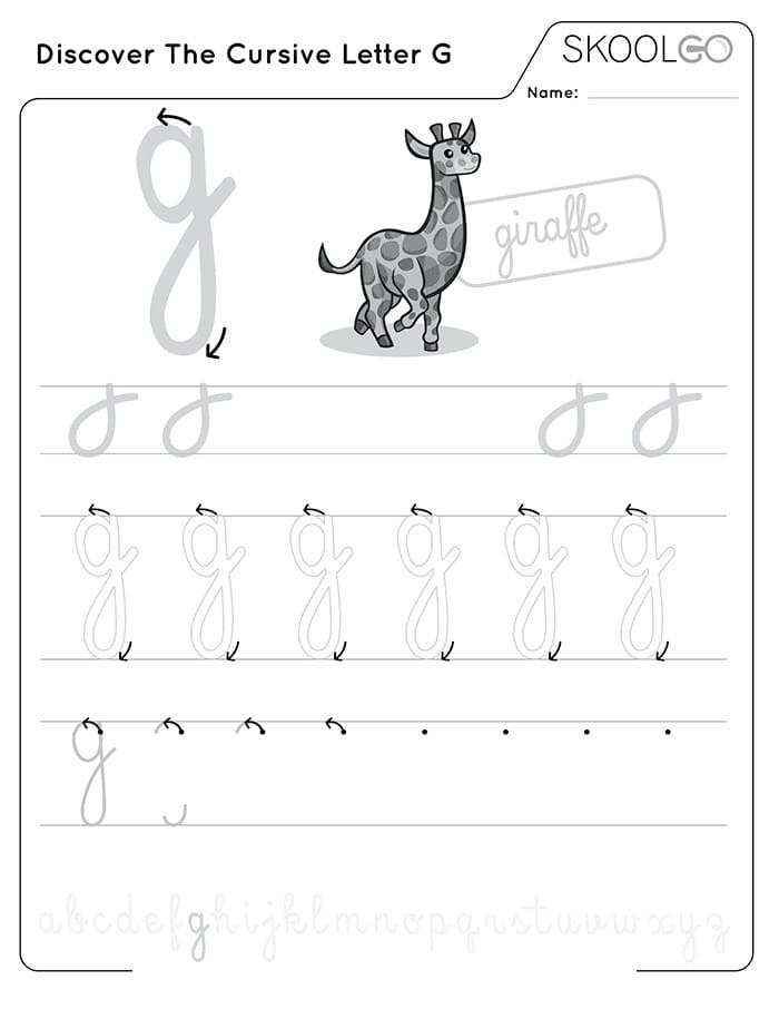 Printable Cursive Letter G Tattoo Free Download And Print For You 