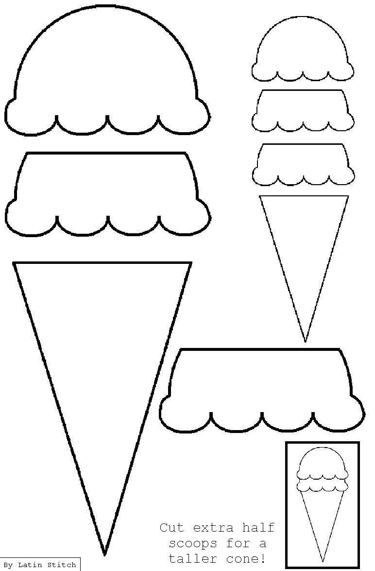 cut out ice cream template
