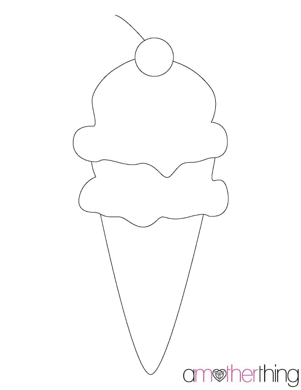 Printable Cut Out Ice Cream Cone Template