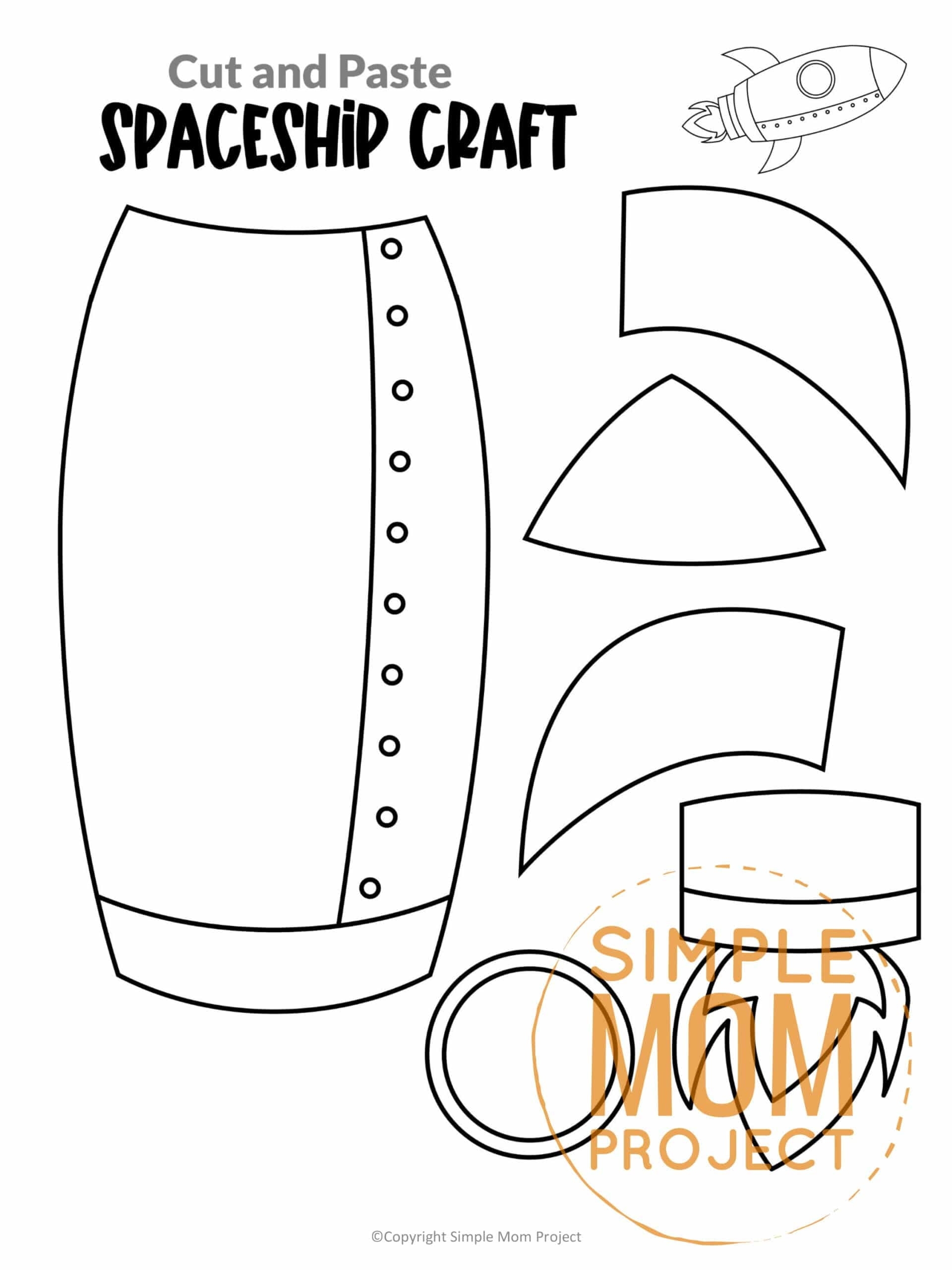 Printable Cut Out Rocket Template Free Printable