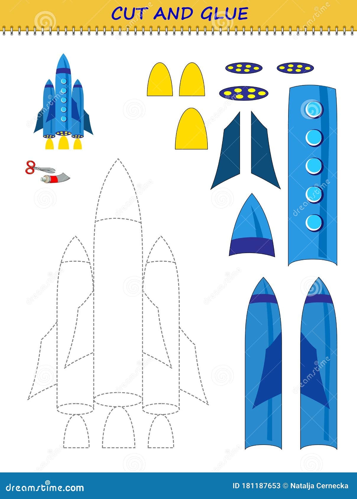 Printable Cut Out Rocket Template