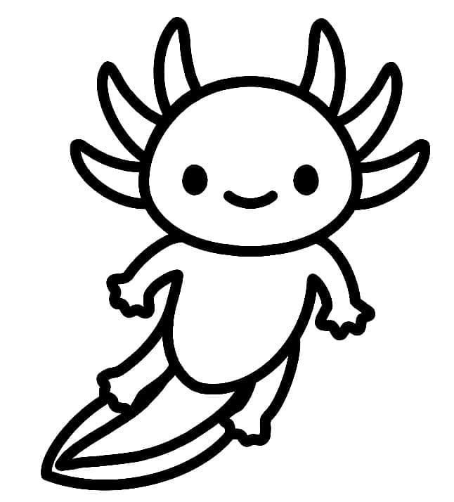 coloring page axolotl