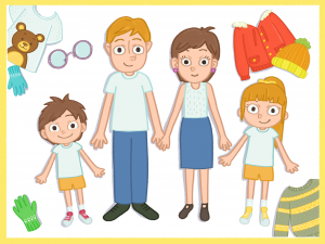 Printable Dress Up Paper Dolls Family Amax Kids
