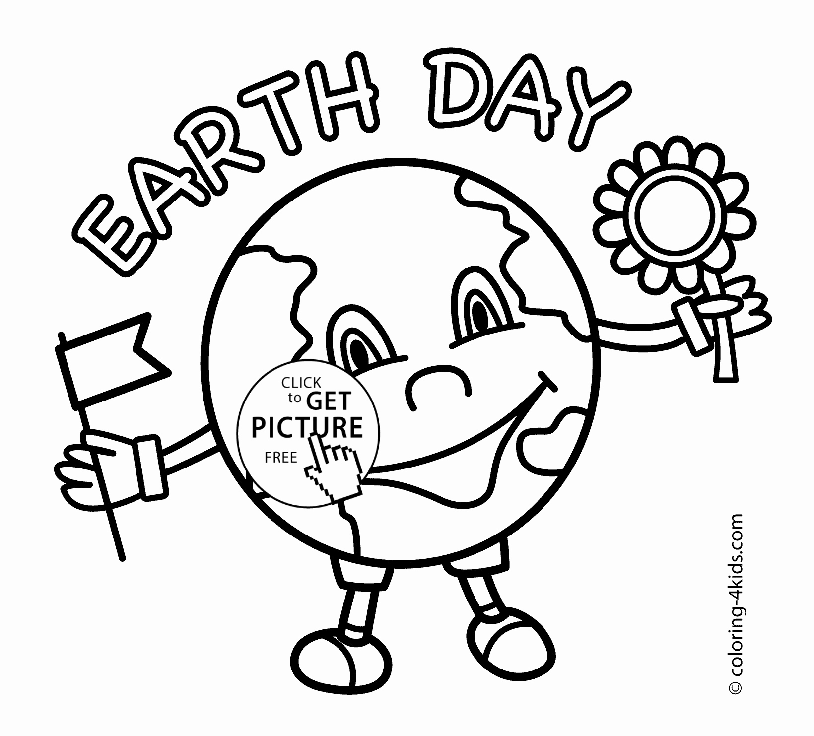 printable earth coloring page