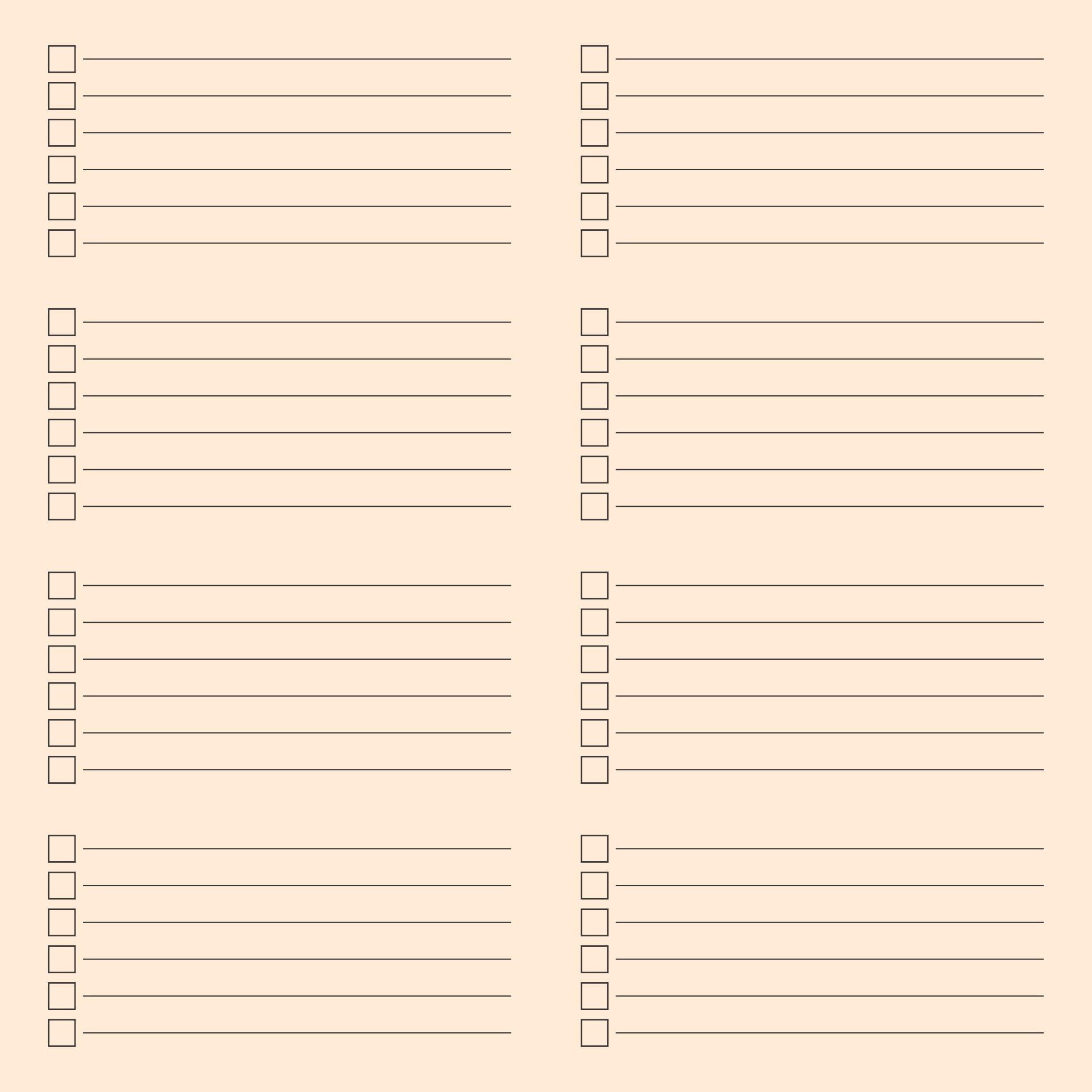 Printable Editable Checklist Template