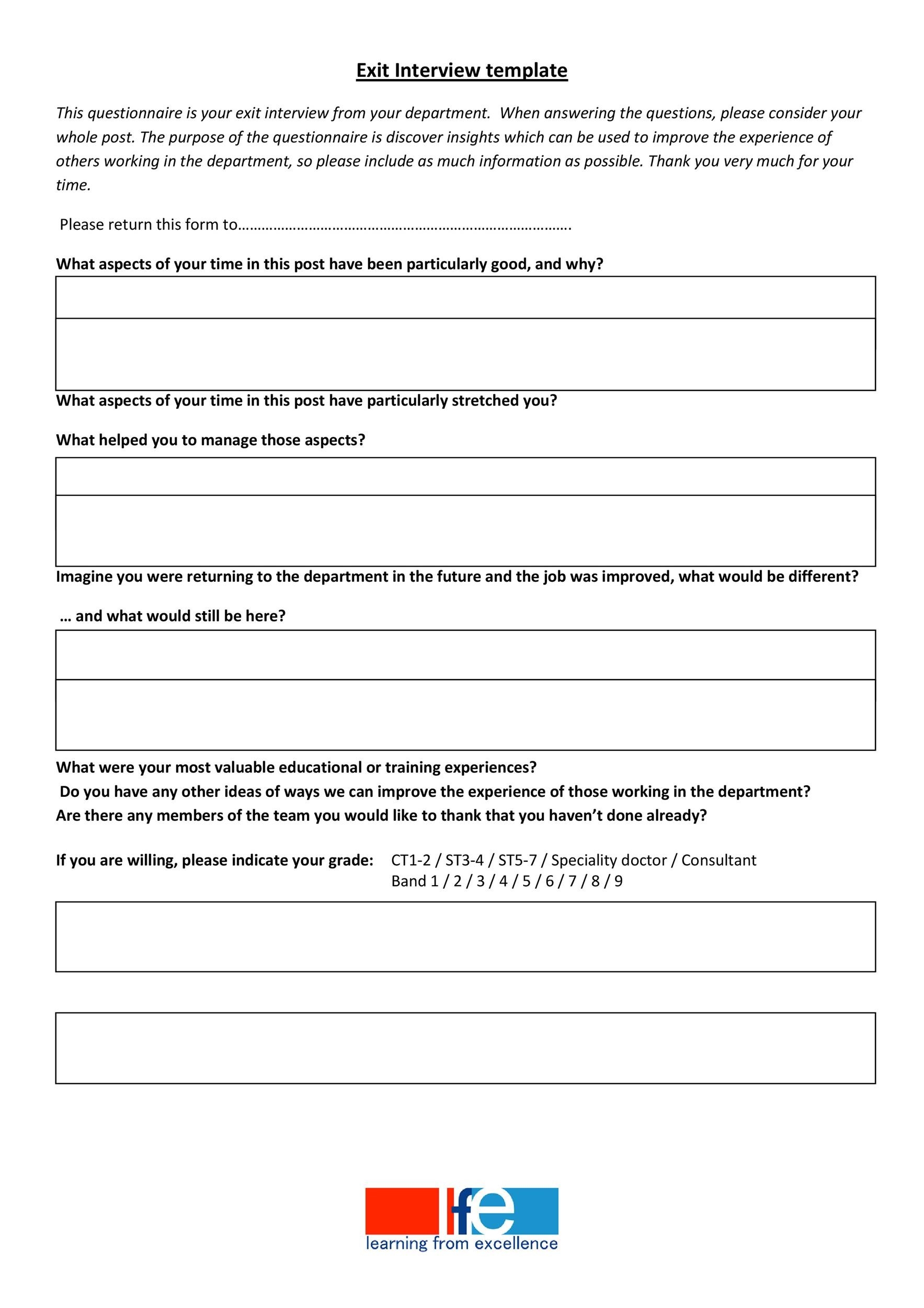 Printable Employer Interview Questions Template Printable Templates