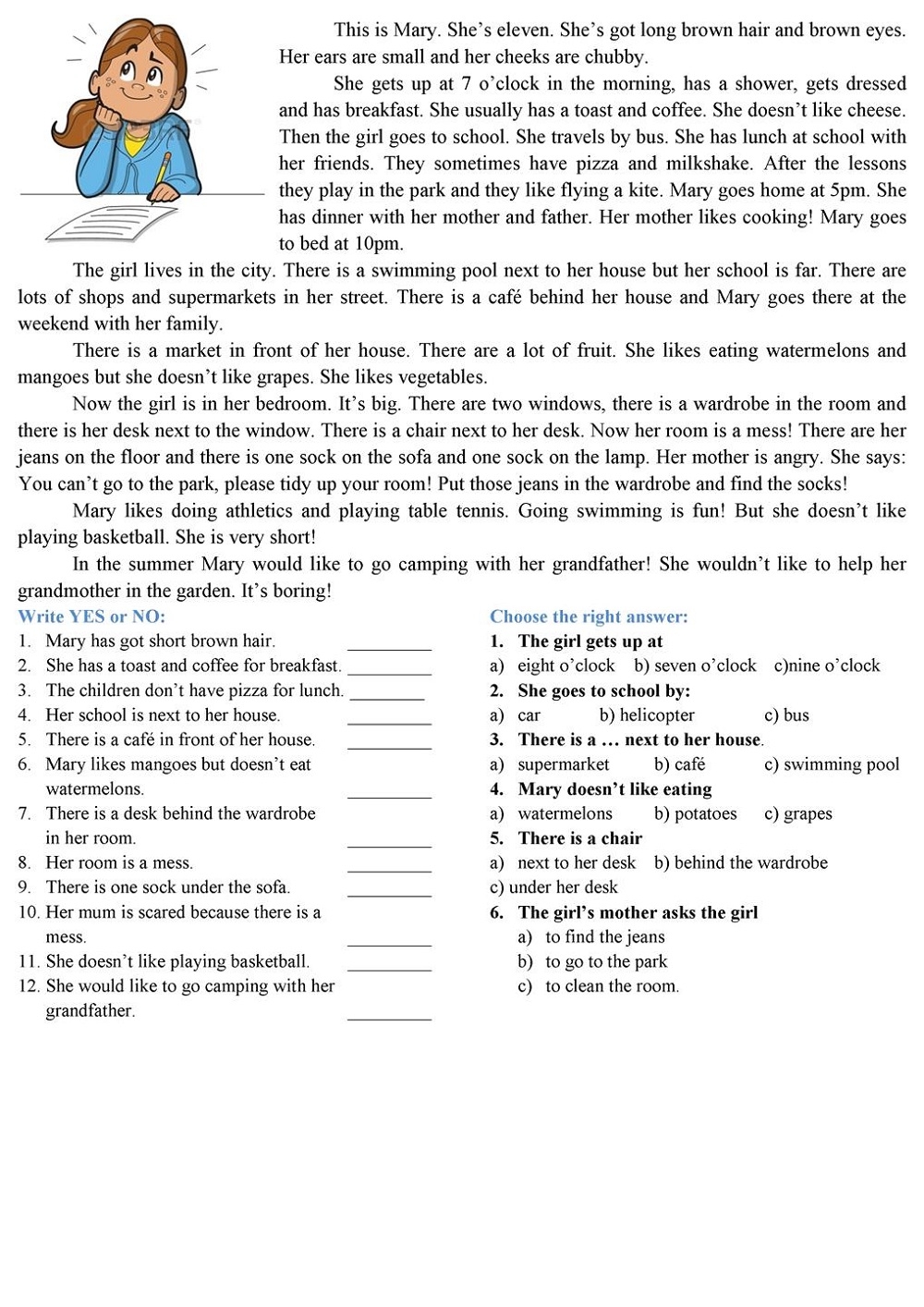 Printable Exercises For Kids Learning Printable