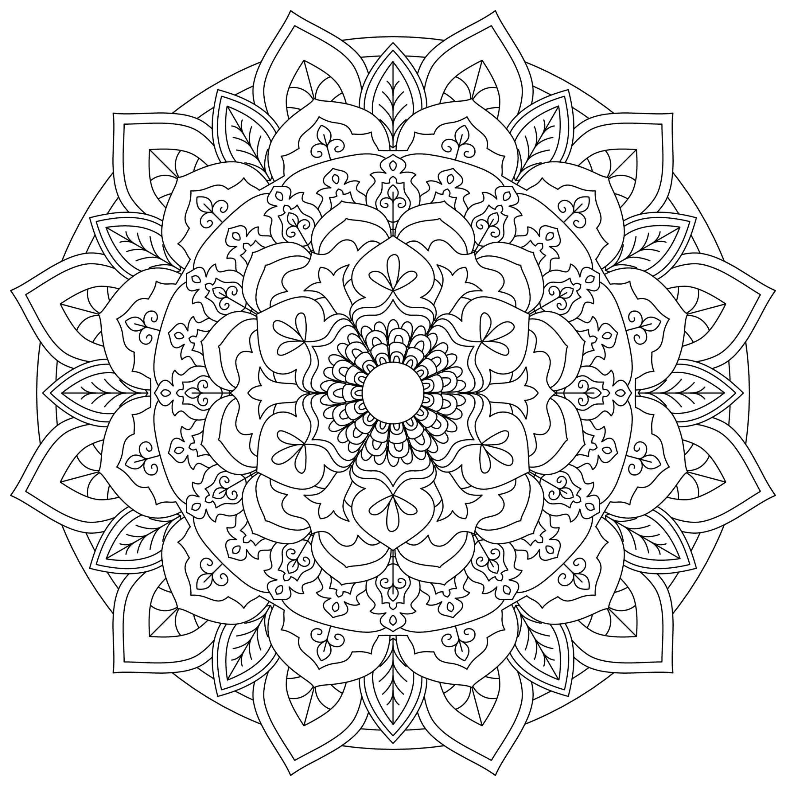 adult coloring mandala printable