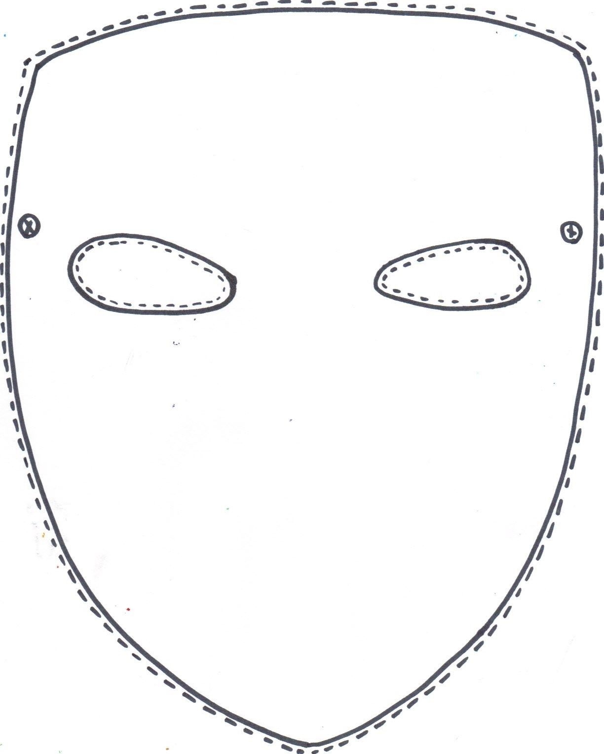 Printable Full Face Mask Template Pdf Damian M Aguilar