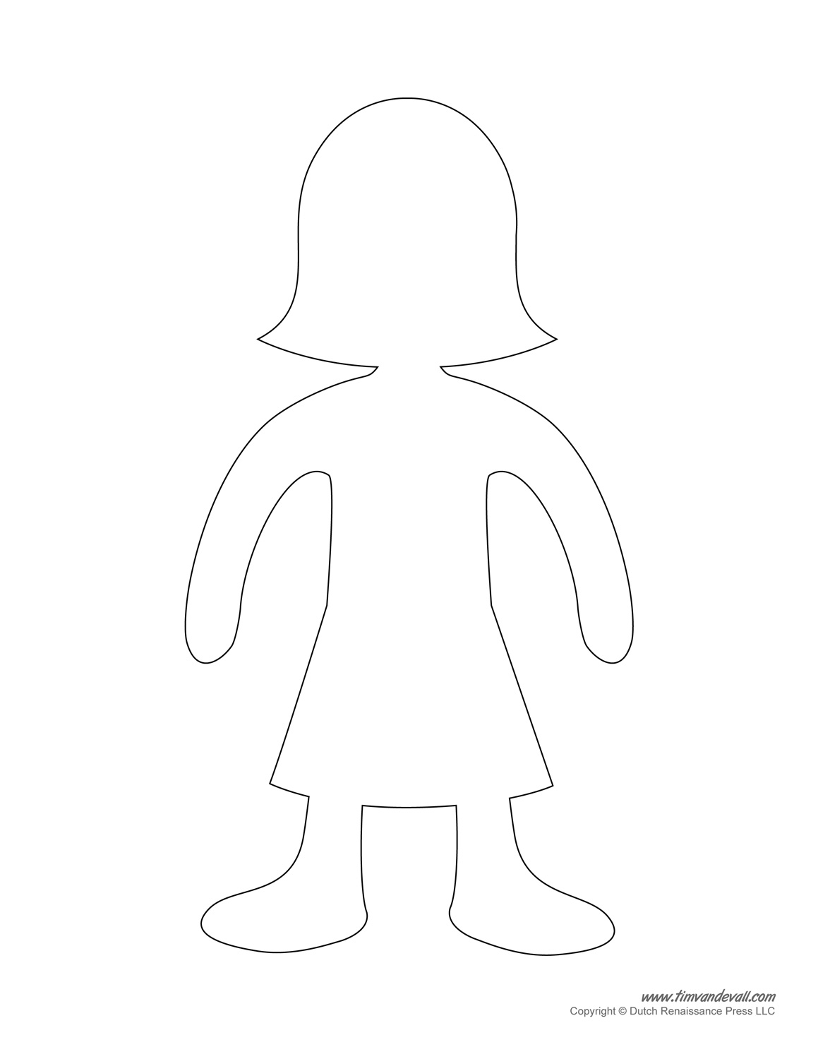 printable paper dolls template