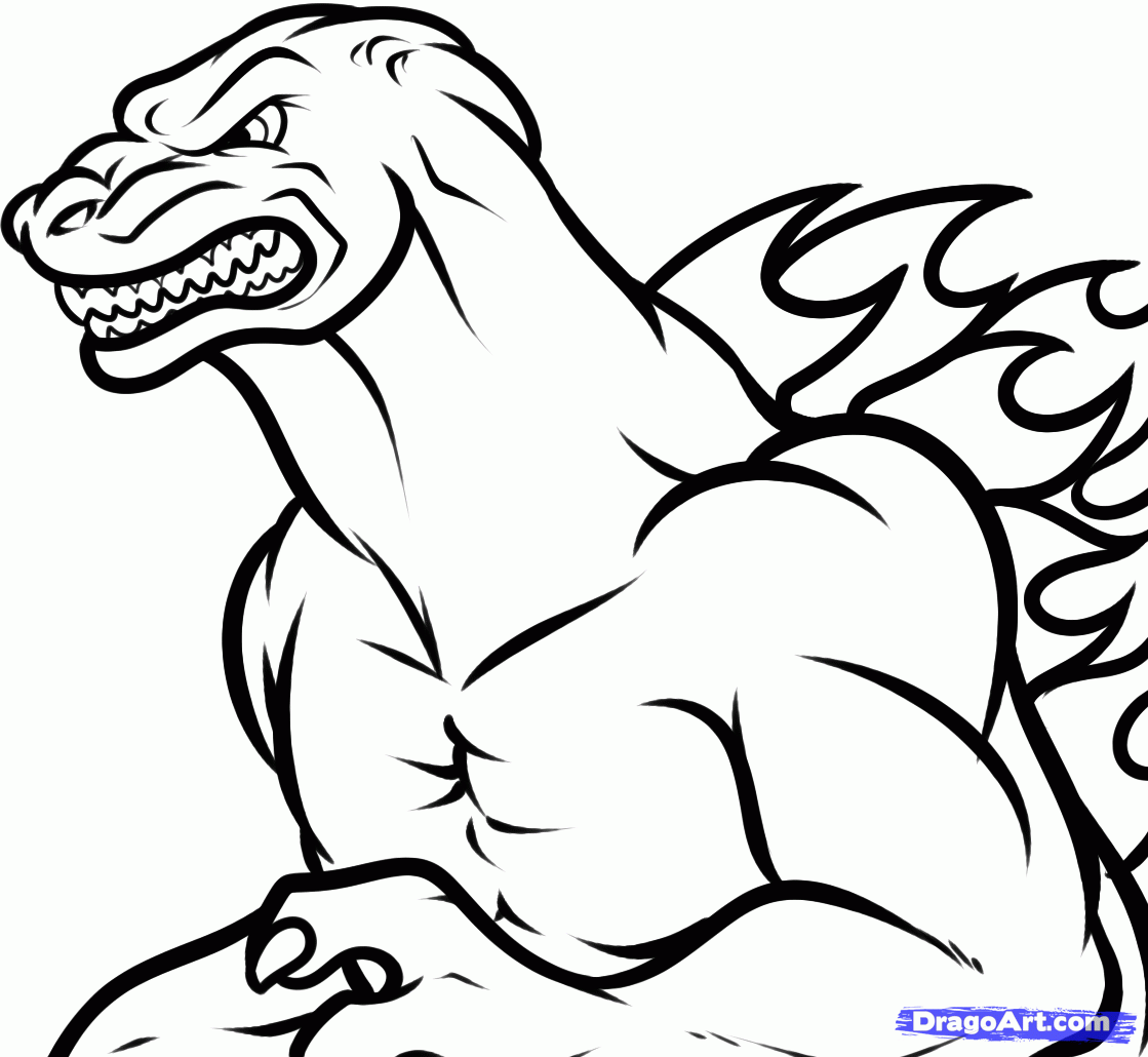 Printable Godzilla Coloring Pages Coloring Home