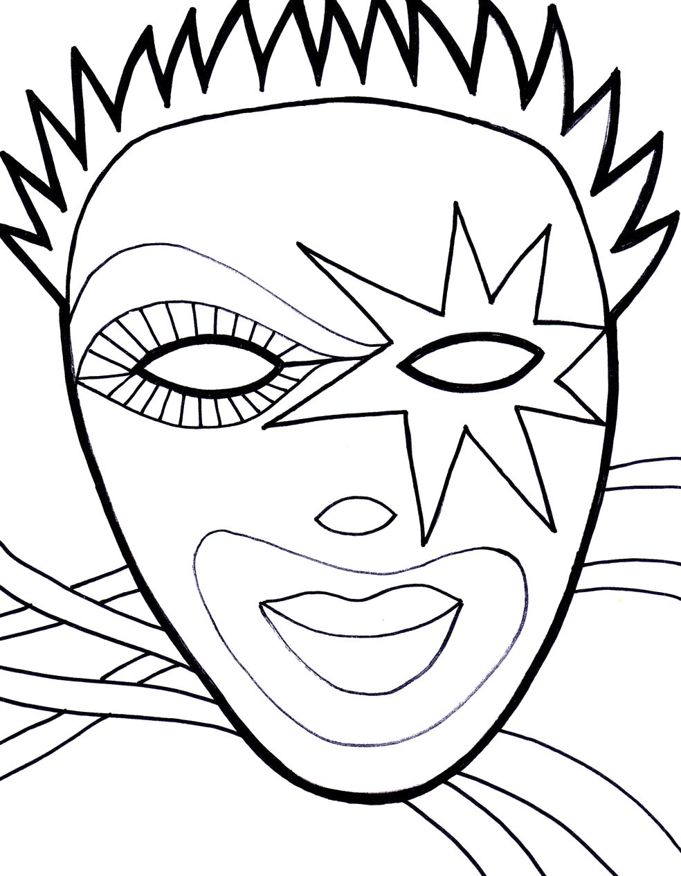 free printable masks to color