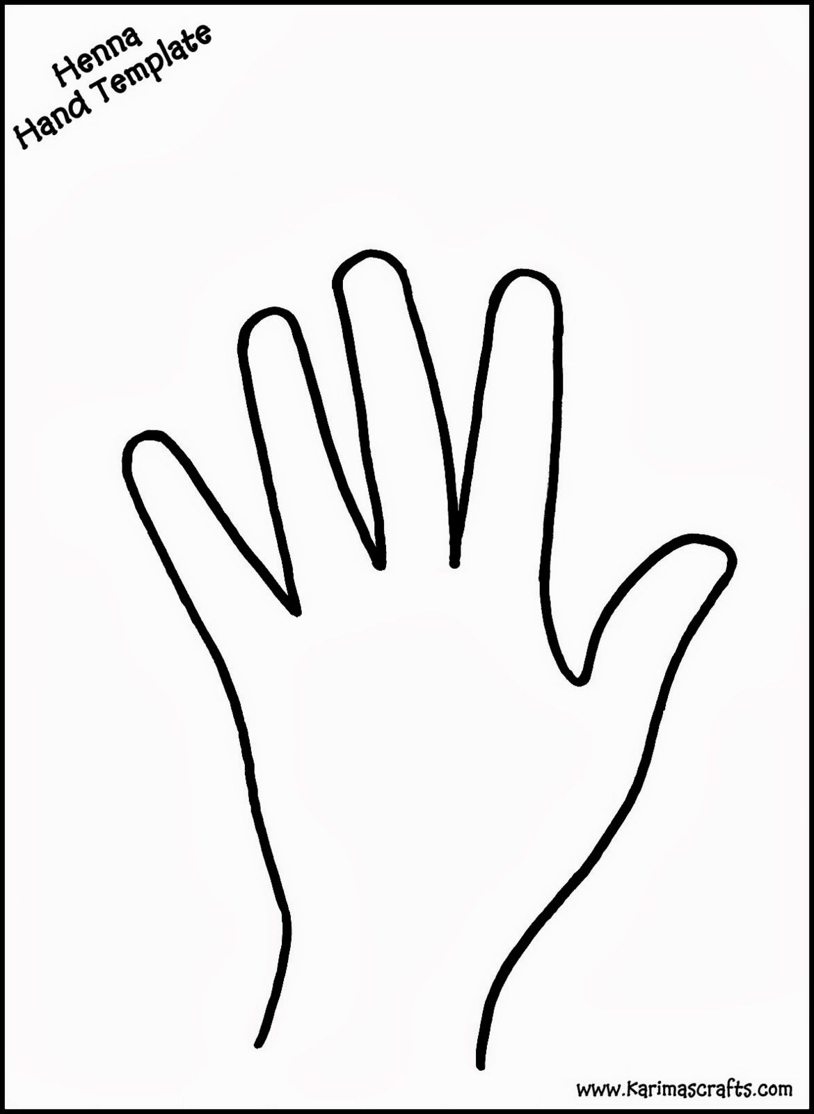 henna caravan hand and foot template