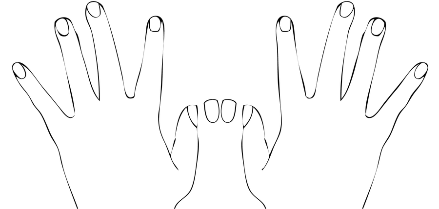Printable Hand Template With Nails Printable Word Searches
