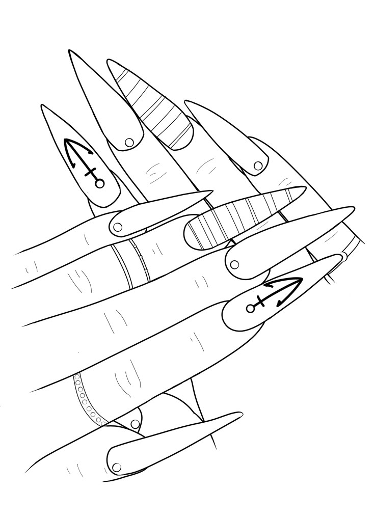 Printable Hand Template With Nails