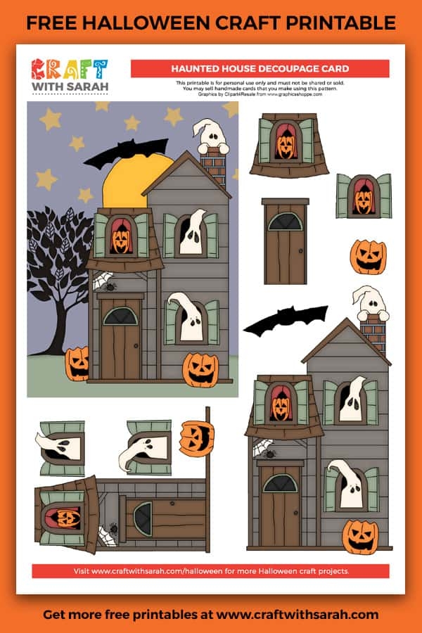 Printable Haunted House Craft