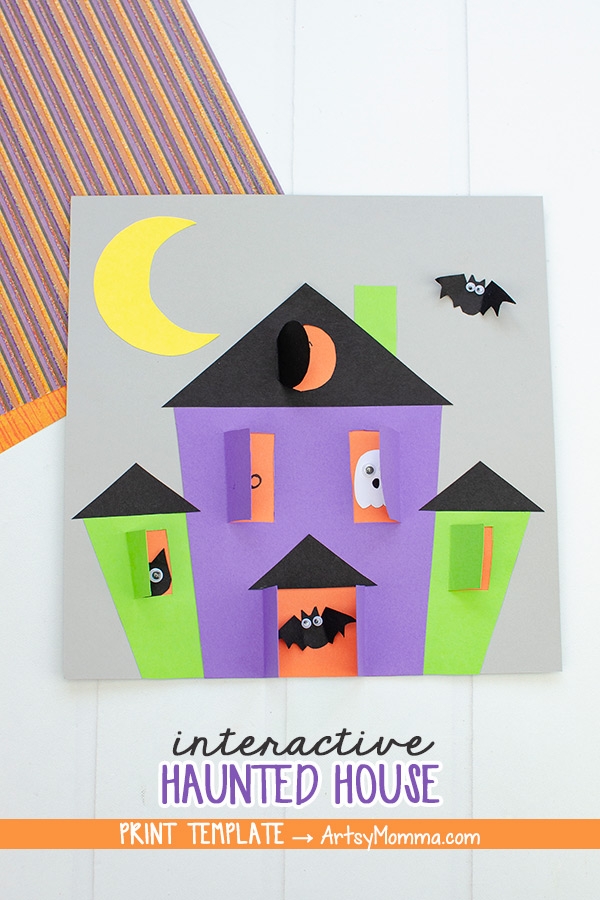 haunted house cut out printable