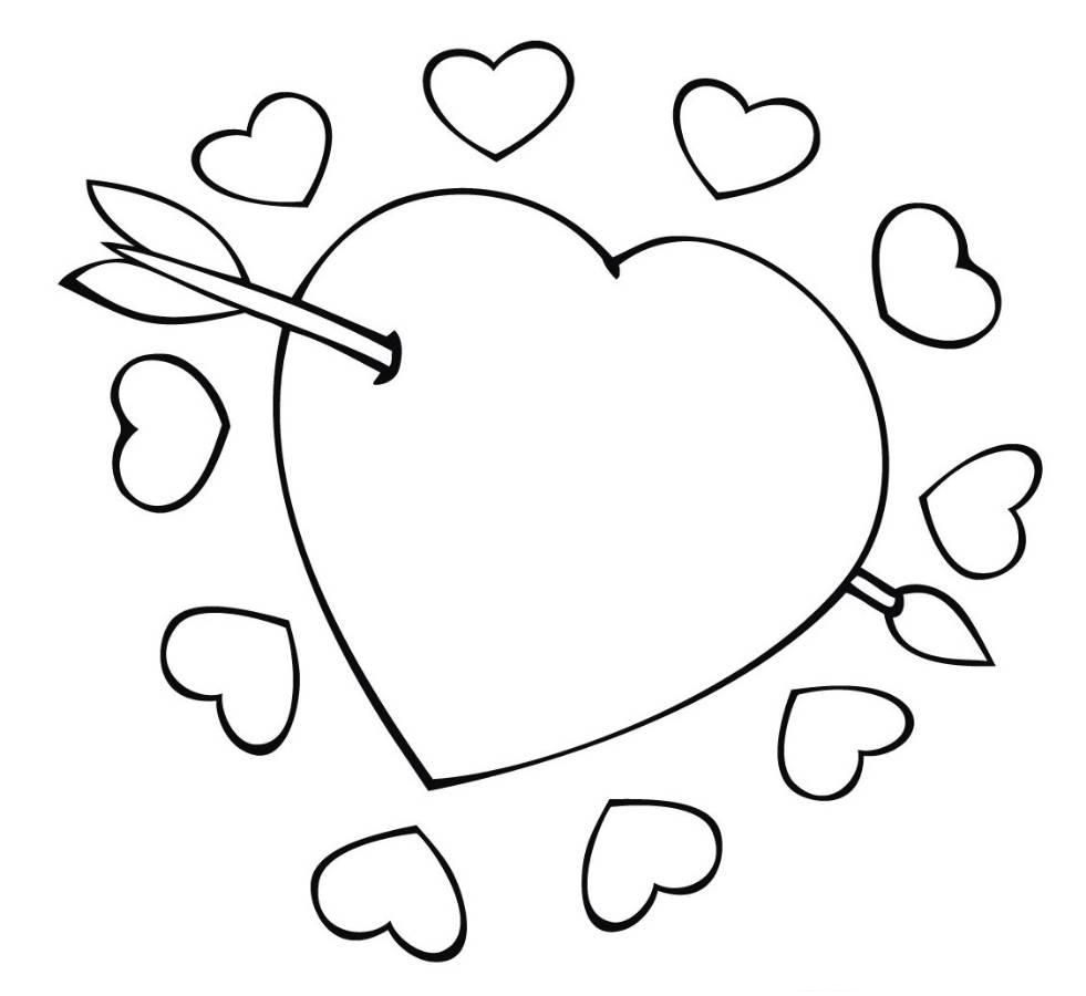 Printable Heart Coloring Page Calendar Printables