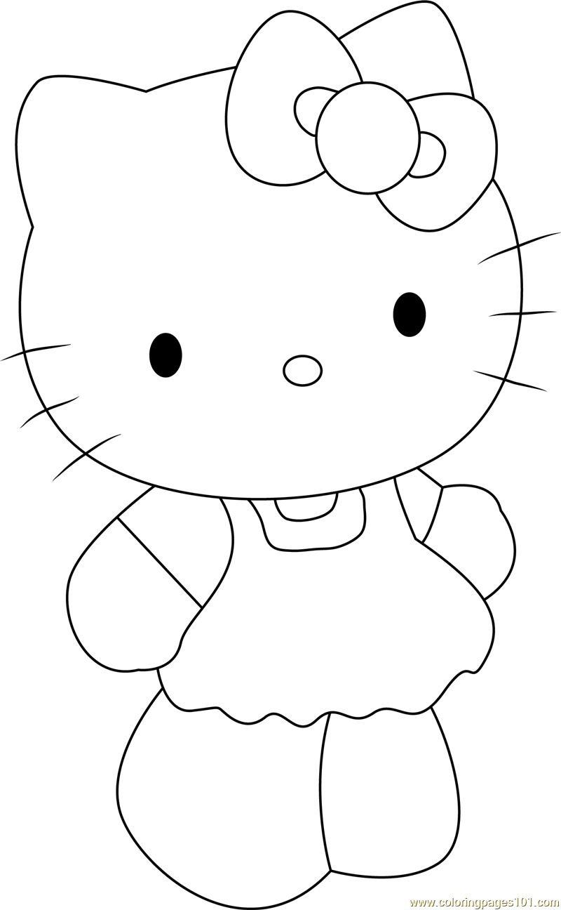 Printable Hello Kitty Coloring Page Bilarasa
