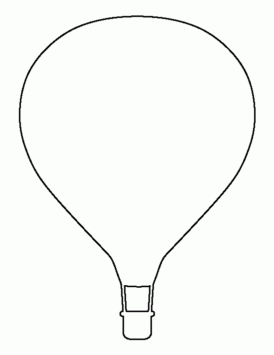 Printable Hot Air Balloon Template