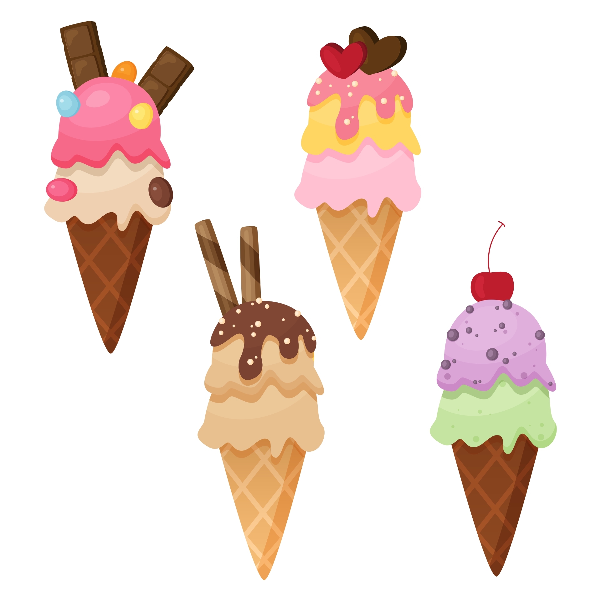 Printable Ice Cream Cone Pattern Printable JD
