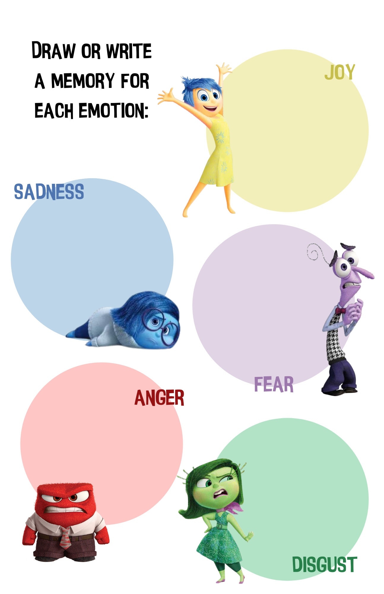 Printable Inside Out Emotions Chart Printable Free Templates Bilarasa