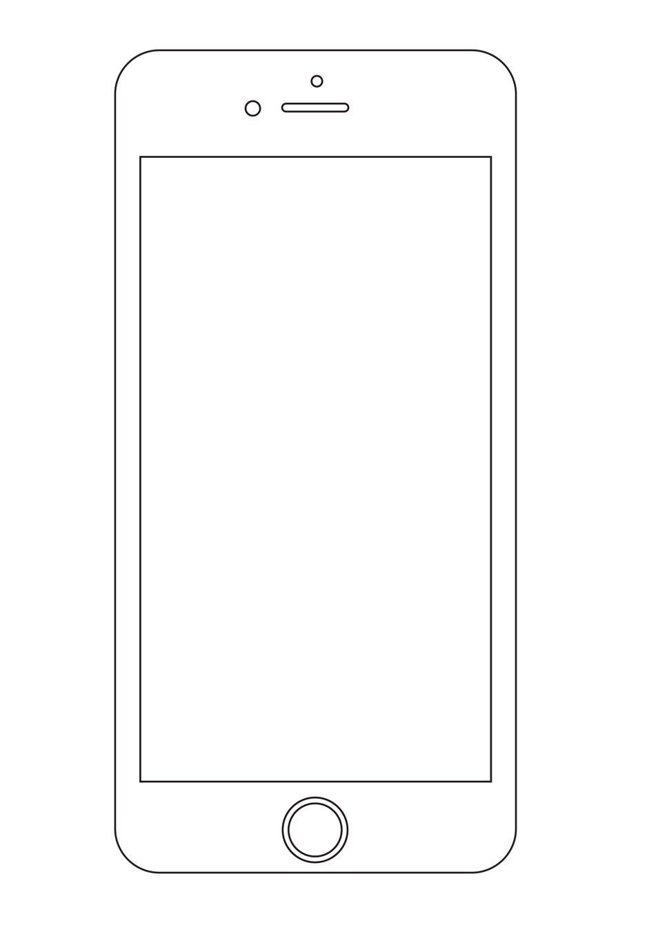 Printable Iphone Template Social Media Template
