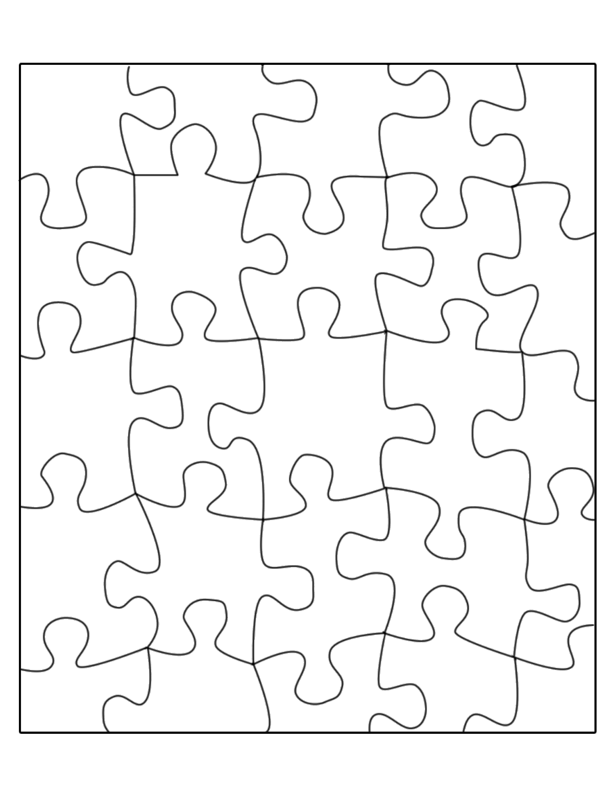 free printable jigsaw pieces template