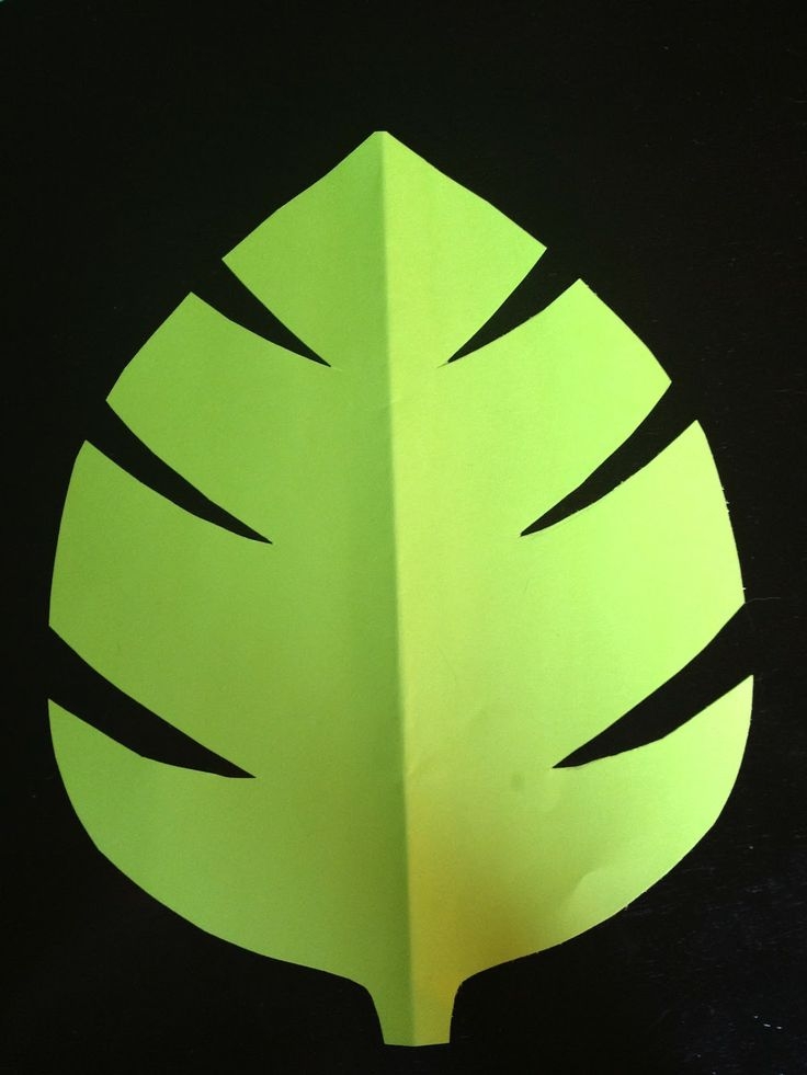 Printable Jungle Leaves Template