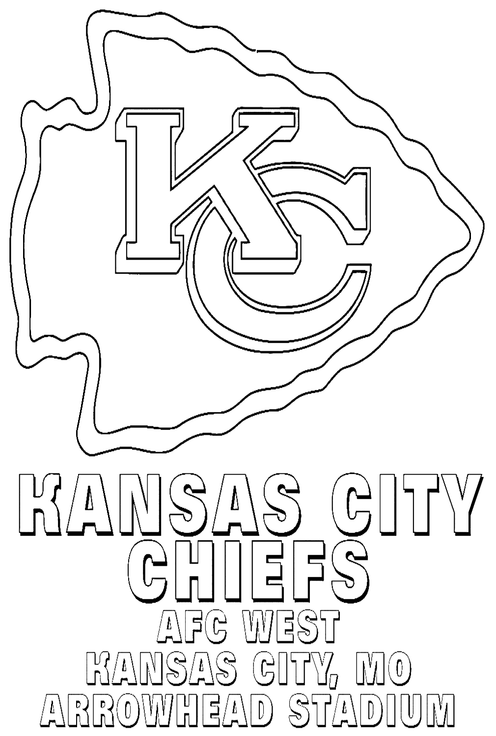 Printable KC Chiefs Coloring Page Free Printable Coloring Pages