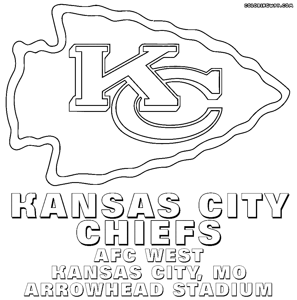 Printable KC Chiefs Coloring Page Free Printable Coloring Pages