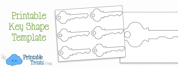 free printable key shape