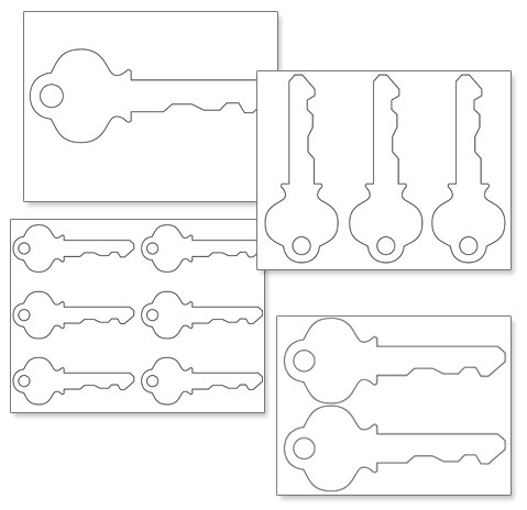Printable Key Shape Template Printable Treats