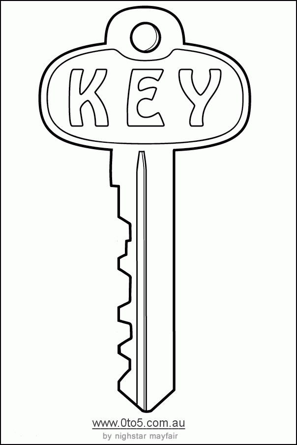 key printable template