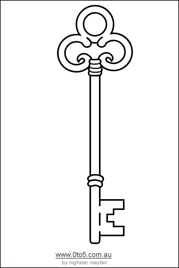 free printable key outline