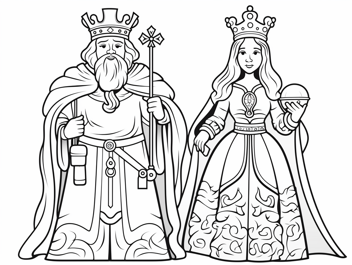 Printable King And Queen Coloring Sheet Coloring Page