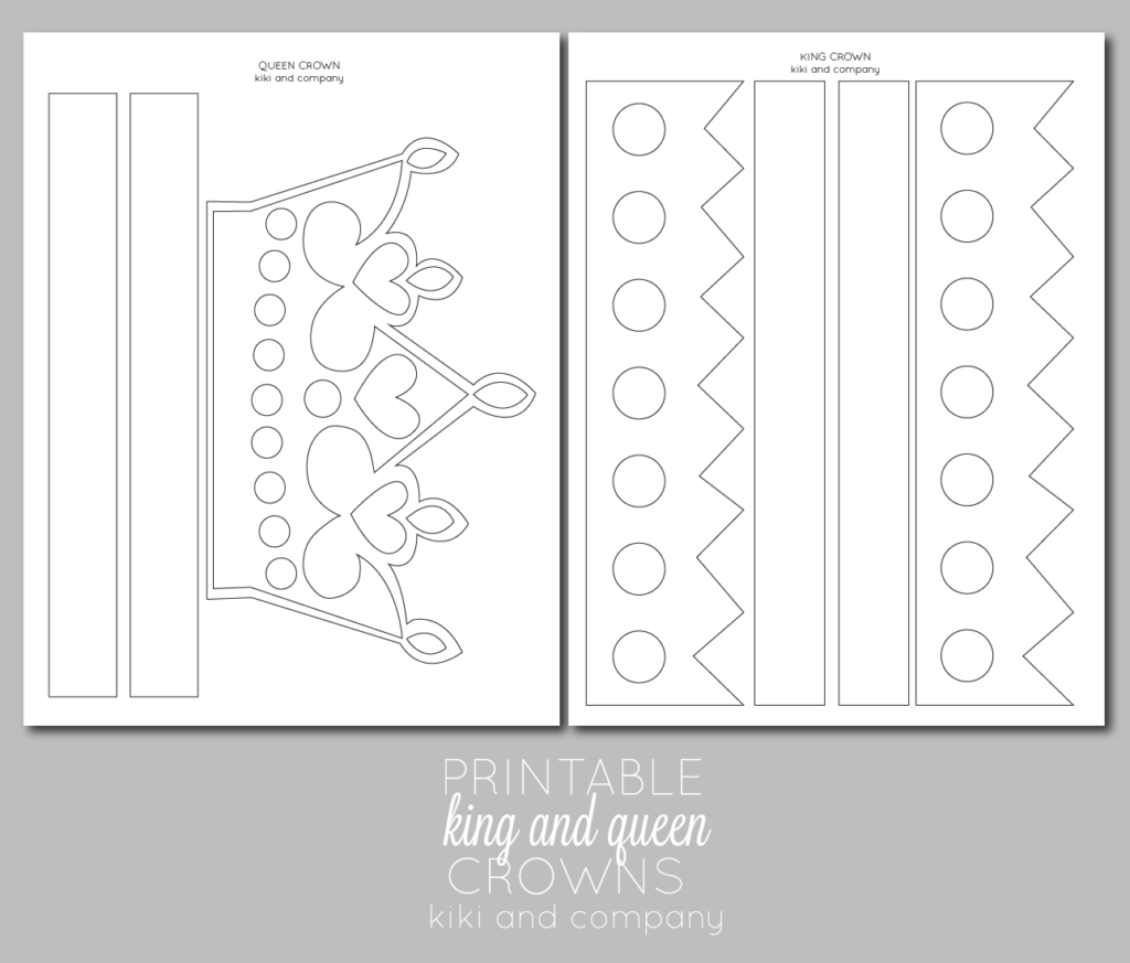 Printable Kings And Queens Crown Free Printable King And Queen Crowns